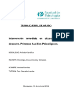 Intervención Inmediata en Situaciones de Desastre