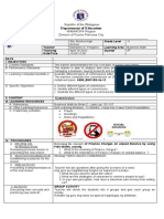 Perigrino Marianne Semi Detailed Lesson Plan Pandemic 2021 2022