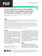 A Cross Sectional Survey On Sleep Quality, Mental Health, and Academic Performance Among Medical Student in Saudia Arabia