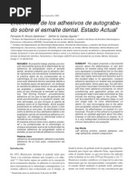 Efectividad de Los Adhesivos de Auto Grab Ado Sobre Esmalte