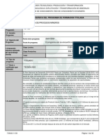 Infome Programa de Formación Titulada