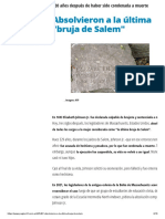 Absolvieron A La Última - Bruja de Salem - 320 Años Después de Haber Sido Condenada A Muerte - Página12