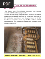 Distribution Transformer Dry Oven: Core Winding Assembly For Ovening