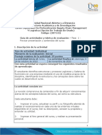 Guia de Actividades y Rúbrica de Evaluación - Fase 1 - Revisar Presentación y Contenidos Del Curso