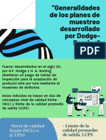 "Generalidades de Los Planes de Muestreo Desarrollado Por Dodge-Roming" Presentacion