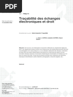 Traçabilité Des Échanges Électroniques Et Droit