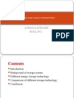 Potential Energy Storage in Abondended Mines