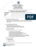 PR2 - Identifying The Inquiry and Stating The Problem