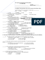 English 1st Quarter Test g3