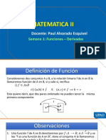 Semana 1 - Funciones y Derivadas - Mate II