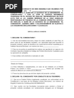 Contrato de Comodato de Bien Inmueble