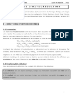 Oxydoreduction Cours 01