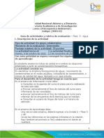 Guía de Actividades y Rúbrica de Evaluación - Unidad 2 - Fase 3 - Agua