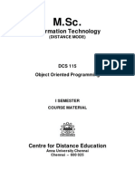 DCS 115 Object Oriented Programming