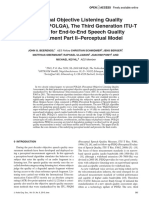 Perceptual Objective Listening Quality Assessment (POLQA), The Third Generation ITU-T Standard For End-to-End Speech Quality Measurement Part II-Perceptual Model