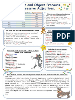 Subject and Object Pronouns Possessive Adjectives - 93842