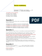 Lista de Exercícios Concordância Nominal