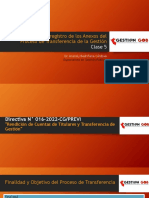 Clase V - Guia para El Llenado de Los Formatos de La Transferencia de La Gestión Administrativa de Los Gobiernos