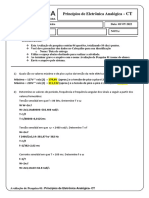 Avaliação de Pesquisa 01 - Princípios de Eletrônica Analógica