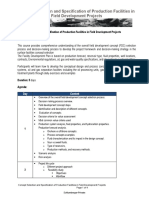 Concept Selection and Specification of Production Facilities in Field Course Outline