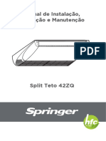 Manual de Instalação, Operação e Manutenção: Split Teto 42ZQ