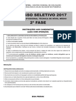 Cefet-Rj - 2017 - 2 Fase