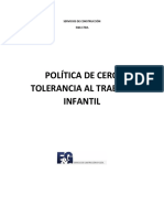 Politica de Cero Tolerancia Al Trabajo Infantil