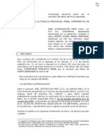 Denuncia Penal Contra Baltazar Asuncion Lima Huapaya