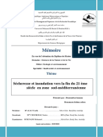 Mémoire: Sécheresse Et Inondation Vers La Fin Du 21 Ème Siècle en Zone Sud-Méditerranéenne