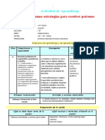 ACTIVIDAD. Conocemos Estrategias para Resolver Patrones. 25-10-2022.