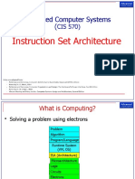 Instruction Set Architecture