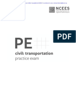 PE Civil Transportation Practice Exam - Sample