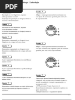 Lista de Exercícios - Embriologia