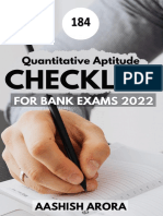 Quant Checklist 184 PDF 2022 by Aashish Arora