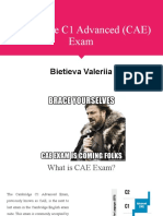 Cambridge C1 Advanced (CAE) Exam Bietieva Valeriia