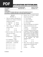 (Ap, TS & Karnataka) SR Aiims S60 & Neet MPL Neet Unit Test - 4 Paper (07-03-2022)