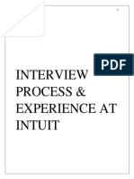 Interview Process & Experience at Intuit