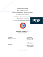 Informe 2.1 Laboratorio 2 Ensayo de Flexion