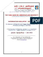 Prospectus For 5 Years B.A.LL.B. Degree Course - 2021-2022