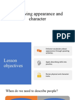 Week 2 Lessons 1-2 Appearance and Revision