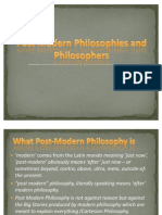 CHAPTER 5 Post Modern Philosophies and Philosophers