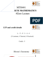 Zero Lecture MTH401