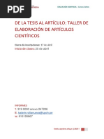 Fi - TALLER DE ELABORACIÓN DE ARTÍCULOS CIENTÍFICOS