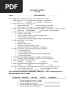 Assessment in Health-Q1