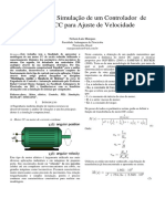 Simulacao de Motor CC e Controle Com PID de Velocidade