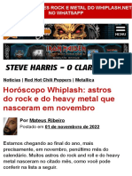 Horóscopo Whiplash - Astros Do Rock e Do Heavy Metal Que Nasceram em Novembro