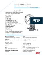 Model: P670 Series: Differential Pressure Gauge With Bellows Element