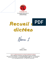 Recueil Dictees Niveau 1