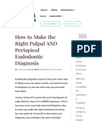 Making The Right Pulpal and Periapical Endodontic Diagnosis