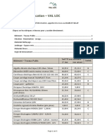 Liste Matériels en Location - Tarif 2021